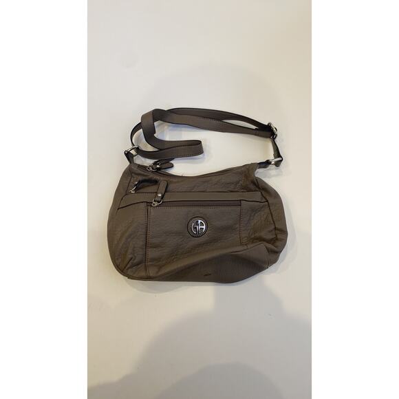 Giani Bernini Handbags - Giani Bernini Pebble Gray Hobo Shoulder Bag Lux Faux Leather